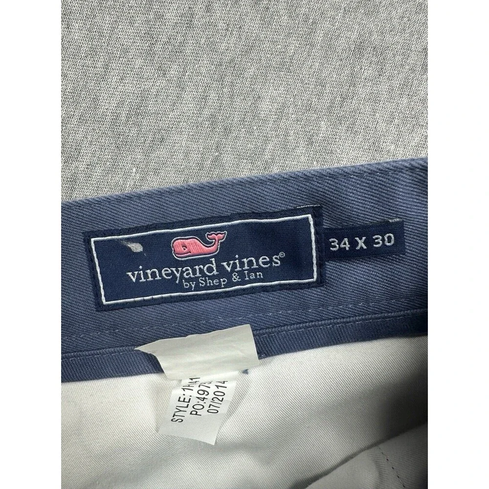 Vineyard Vines Men 34x30 Blue Embroidered‎ Nautical Flag Club Pant